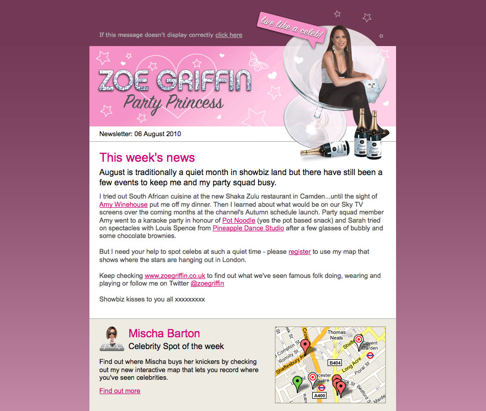 Zoe Griffin e-newsletter