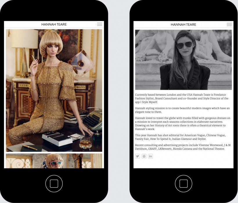 Hannah Teare mobile website