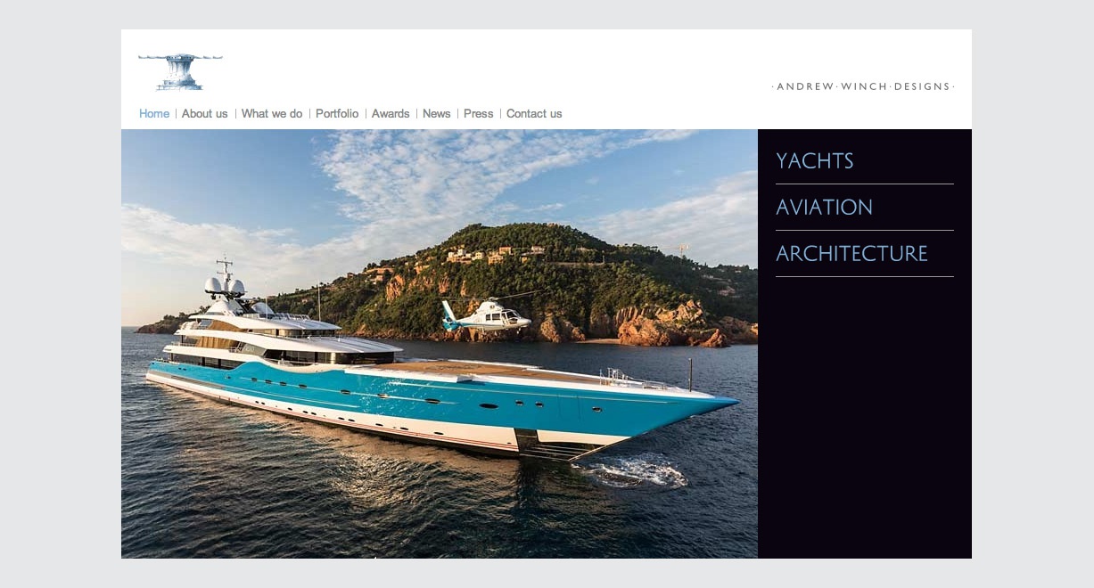 Andrew Winch Designs homepage