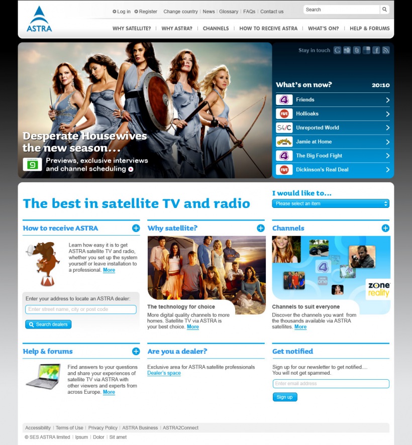 SES ASTRA consumer website