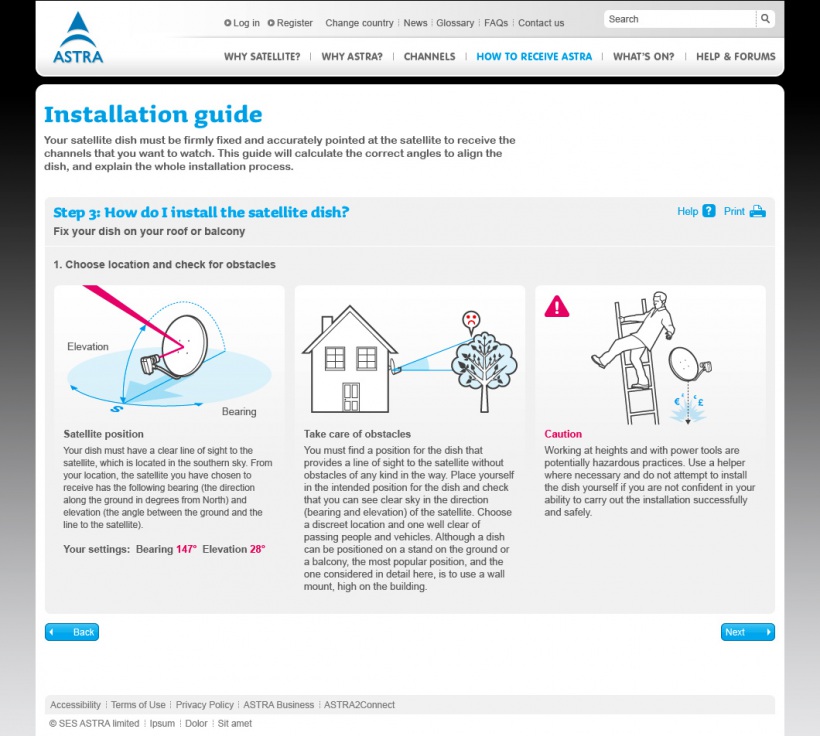 SES ASTRA consumer website