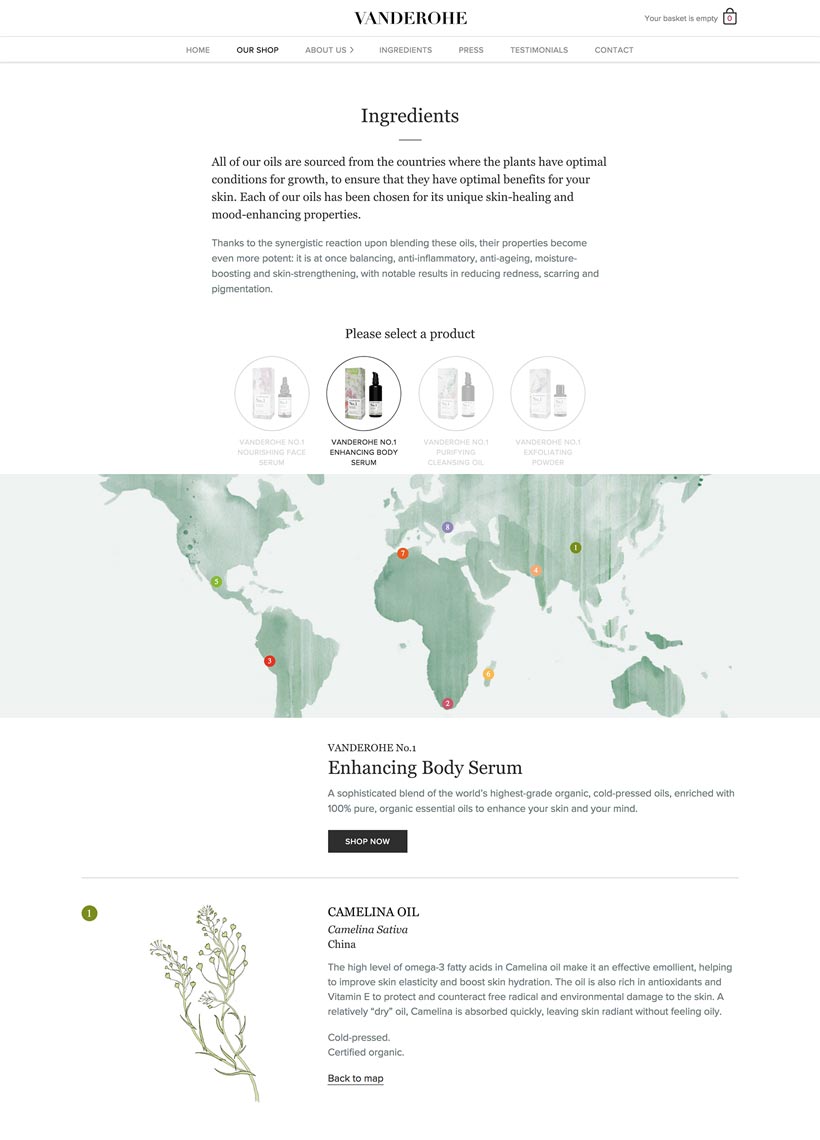 Vanderohe website design